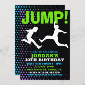 Springen en Spelen Bounce Verjaardag Uitnodiging (Voorkant / Achterkant)