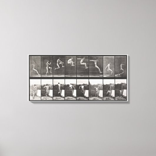 Springen, hardlopen, verspringen 1887 Edweard Muyb Canvas Afdruk (Voorkant)