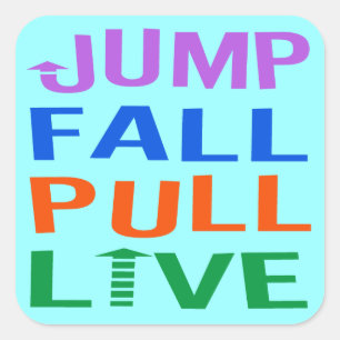 Springen, Herfsten, trekken, leven Vierkante Sticker