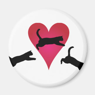 Springen in je kattenhart magneet