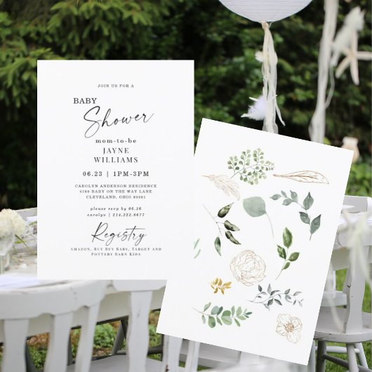 Springen naar de Scene Baby shower Invitation Kaart