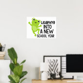 Springen naar leren – Pret & Fris Start Design Poster (Thuiskantoor)
