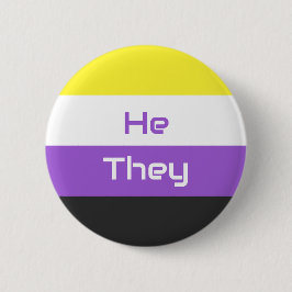  springen NB Nonbinary Pride Flag Ronde Button 5,7 Cm