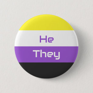 springen NB Nonbinary Pride Flag Ronde Button 5,7 Cm