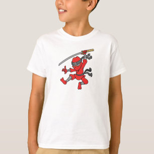  springen ninja ontwerp t-shirt