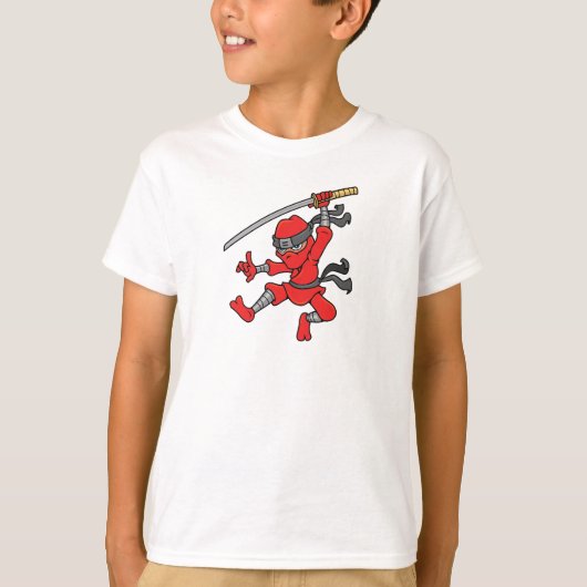 springen ninja ontwerp t-shirt (Voorkant)