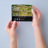 springen op de vastgoedmarkt huis verkopen kikker flyer (Hand)