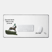 Springen Paard Jockey In Groene Bureaumat (Keyboard & Muis)