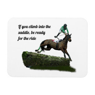Springen Paard Jockey In Groene Flexibele Magnet Magneet