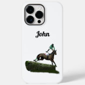 Springen Paard Jockey In Groene iPhone / iPad hoes (Achterkant)