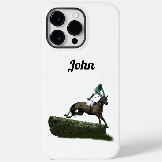 Springen Paard Jockey In Groene iPhone / iPad hoes (Achterkant)