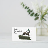 springen paard jockey in groene Visitekaartjes (Staand voorkant)