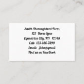 springen paard jockey in groene Visitekaartjes (Achterkant)