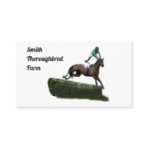 springen paard jockey in groene Visitekaartjes