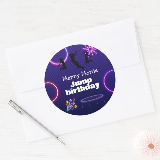 springen ronde sticker (Envelop)