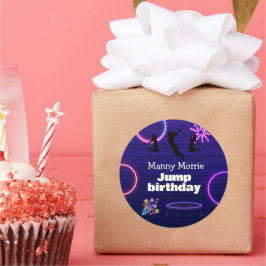 springen ronde sticker