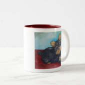 springen tweekleurige koffiemok (Voorkant rechts)