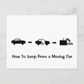 Springen van een bewegende auto Post Kaart (Voorkant)