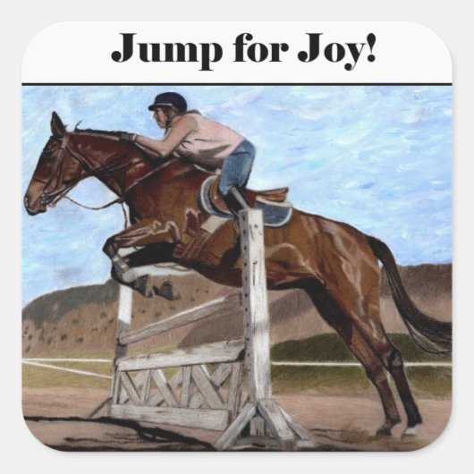 Springen voor Joy Fun Horse Stickers (Voorkant)