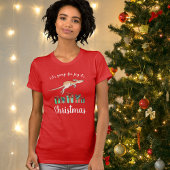 Springen voor vreugde Kangaroo Kerstmis t-shirt