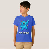 Springend Blauw Monster Jij Bent Superster T-shirt (Voorkant volledig)