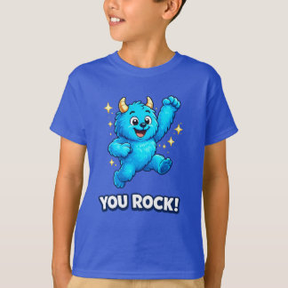 Springend Blauw Monster Jij Bent Superster T-shirt