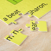 Springend Hart in Liefde: Geel Legpuzzel (Zijkant)