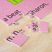 Springend hart in liefde: Roze gekleurd Legpuzzel (Zijkant)