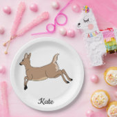 springend hert papieren bordje (Feest)