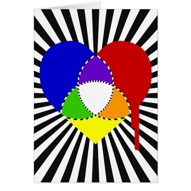 springend kleurengrafiekhart (Voorkant)