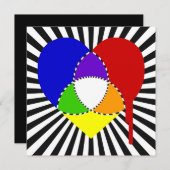 springend kleurengrafiekhart kaart (Voorkant / Achterkant)