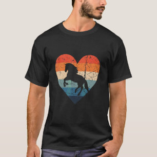 springend paard retro vintage 70s 60s haard t-shirt
