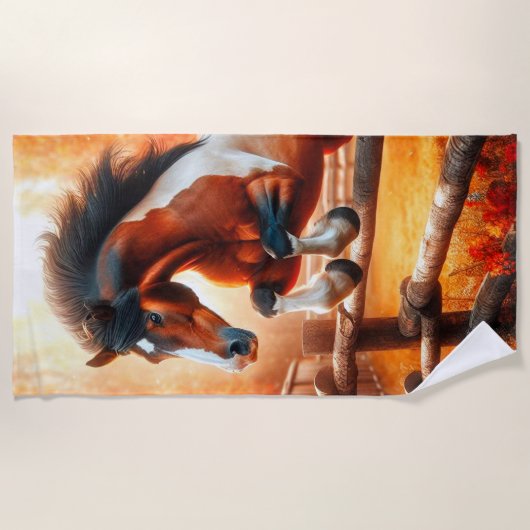 Springend Paard Strandlaken (Voorkant)