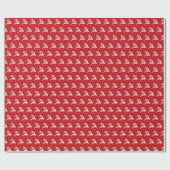 Springend Rendier Patroon Cadeaupapier (Vlak)