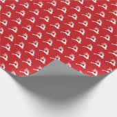 Springend Rendier Patroon Cadeaupapier (Hoek)