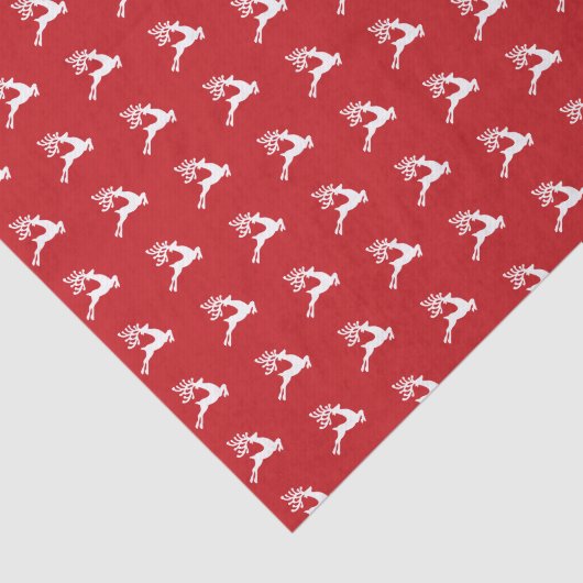 Springend rendierpatroon tissuepapier (Detail)