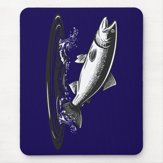 springende Atlantische zalm Muismat (Voorkant)