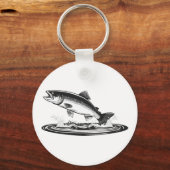springende Atlantische zalm Sleutelhanger (Voorkant)