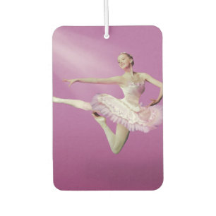 Springende Ballerina in Roze en Wit Luchtverfrisser
