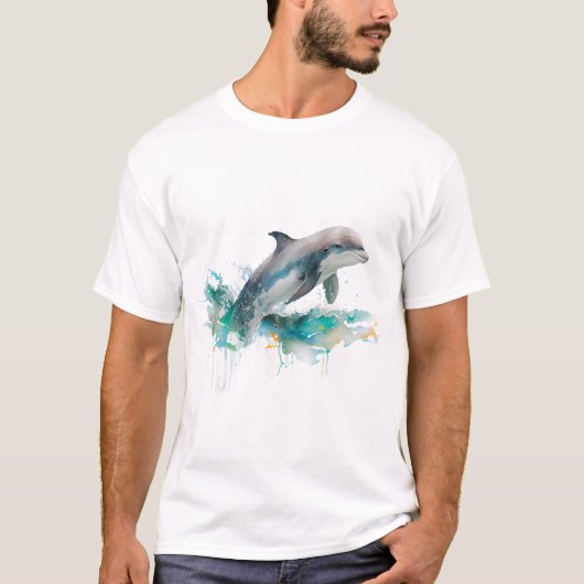 Springende dolfijn cadeau idee t-shirt (Voorkant)