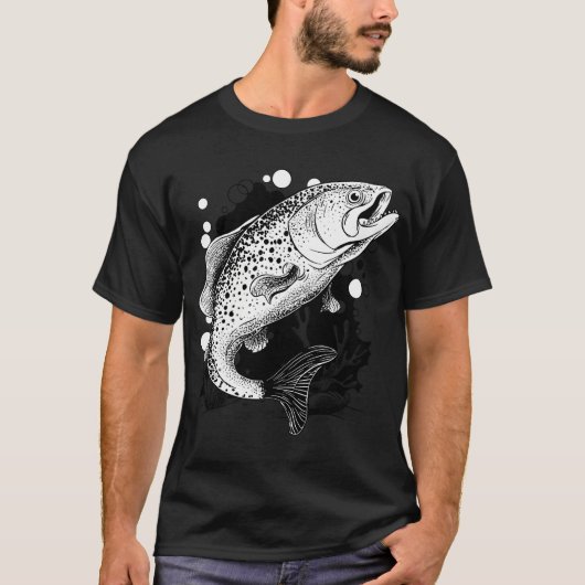 Springende forel t-shirt (Voorkant)