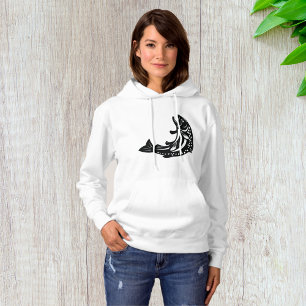 Springende Forel Vis Silhouet Hoodie