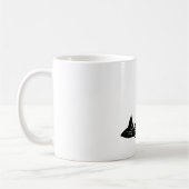Springende Forel Vis Silhouet Koffiemok (Links)
