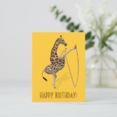 Springende Giraffe Briefkaart (Staand voorkant)