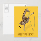 Springende Giraffe Briefkaart (Voorkant / Achterkant)