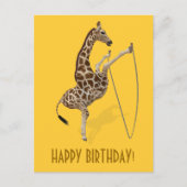 Springende Giraffe Briefkaart (Voorkant)