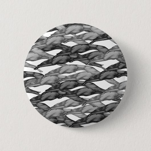 Springende Greyhounds Ronde Button 5,7 Cm (Voorkant)
