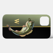 Springende grote mondbaars Case-Mate iPhone case (Achterkant (horizontaal))