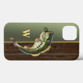 Springende grote mondbaars Case-Mate iPhone case (Achterkant (horizontaal))