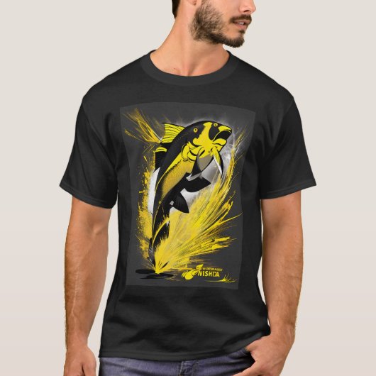 SPRINGENDE GROTE VIS. T-SHIRT (Voorkant)